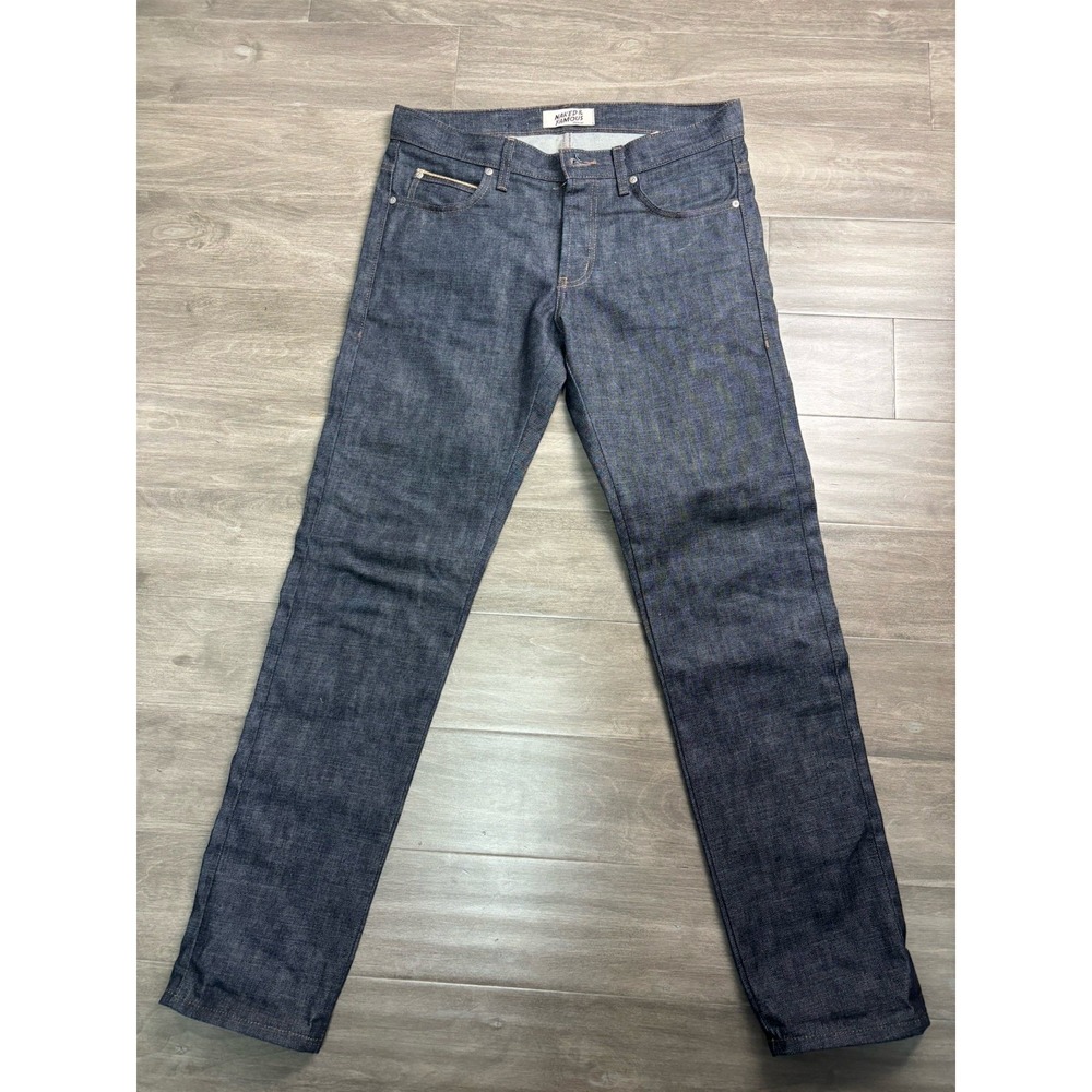 Naked & Famous Super Guy Selvedge Jeans Size 33x32 Water Tiger Indigo